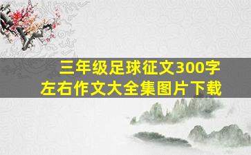 三年级足球征文300字左右作文大全集图片下载