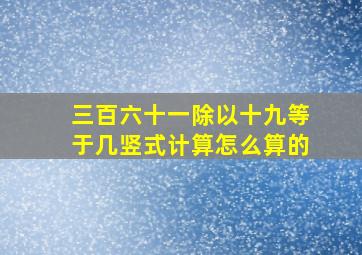 三百六十一除以十九等于几竖式计算怎么算的