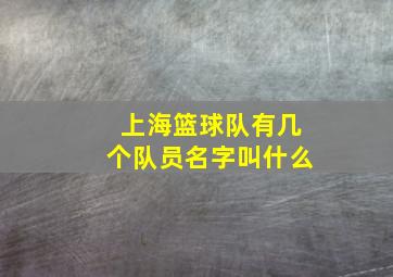 上海篮球队有几个队员名字叫什么