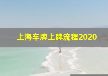 上海车牌上牌流程2020