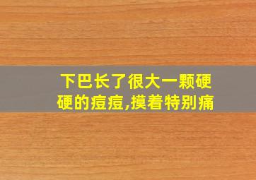 下巴长了很大一颗硬硬的痘痘,摸着特别痛