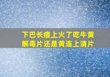 下巴长痘上火了吃牛黄解毒片还是黄连上清片