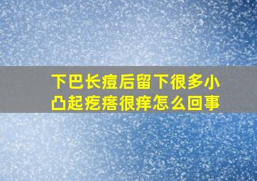 下巴长痘后留下很多小凸起疙瘩很痒怎么回事