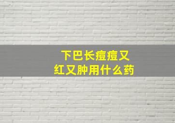 下巴长痘痘又红又肿用什么药