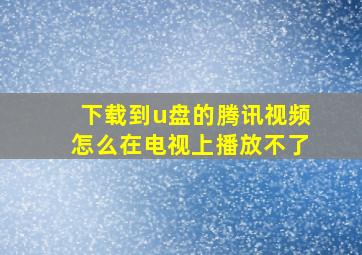 下载到u盘的腾讯视频怎么在电视上播放不了