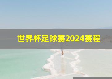 世界杯足球赛2024赛程