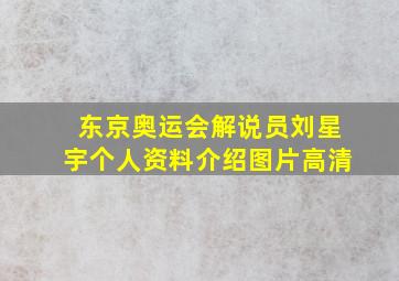 东京奥运会解说员刘星宇个人资料介绍图片高清