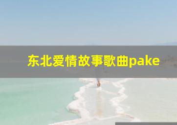 东北爱情故事歌曲pake