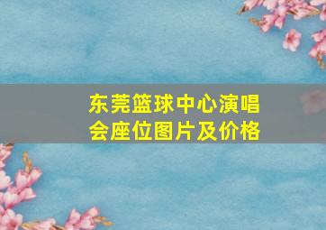 东莞篮球中心演唱会座位图片及价格