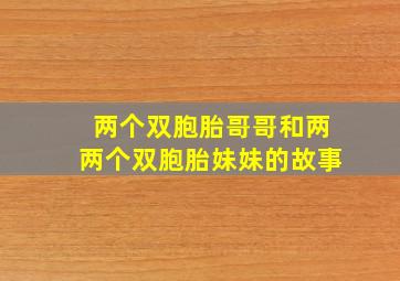 两个双胞胎哥哥和两两个双胞胎妹妹的故事