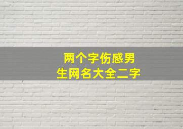 两个字伤感男生网名大全二字