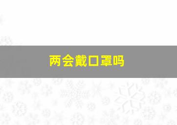 两会戴口罩吗