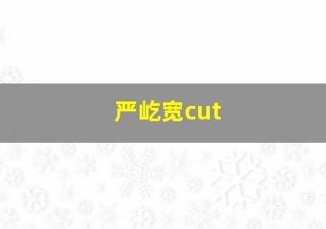 严屹宽cut