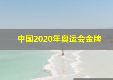 中国2020年奥运会金牌