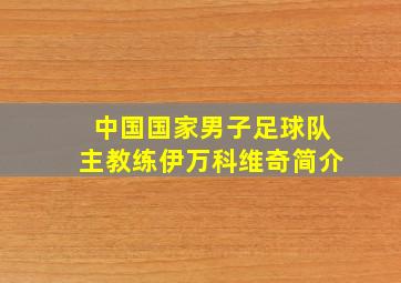 中国国家男子足球队主教练伊万科维奇简介