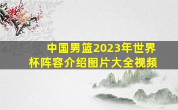 中国男篮2023年世界杯阵容介绍图片大全视频