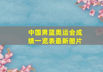 中国男篮奥运会成绩一览表最新图片