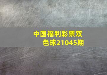 中国福利彩票双色球21045期