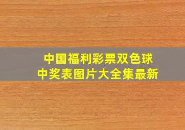 中国福利彩票双色球中奖表图片大全集最新