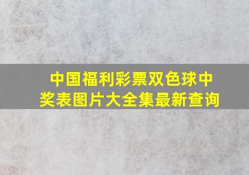 中国福利彩票双色球中奖表图片大全集最新查询