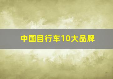 中国自行车10大品牌