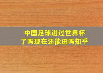 中国足球进过世界杯了吗现在还能进吗知乎