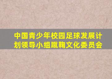 中国青少年校园足球发展计划领导小组蹴鞠文化委员会