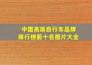 中国高端自行车品牌排行榜前十名图片大全