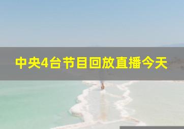 中央4台节目回放直播今天