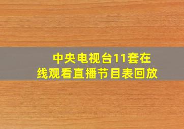 中央电视台11套在线观看直播节目表回放