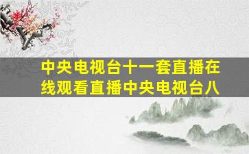 中央电视台十一套直播在线观看直播中央电视台八