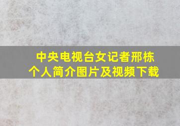 中央电视台女记者邢栋个人简介图片及视频下载