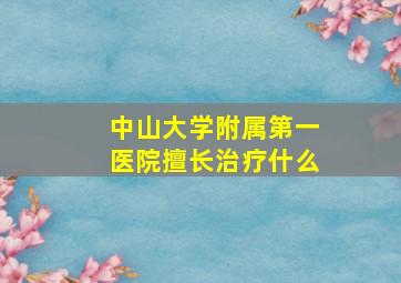 中山大学附属第一医院擅长治疗什么