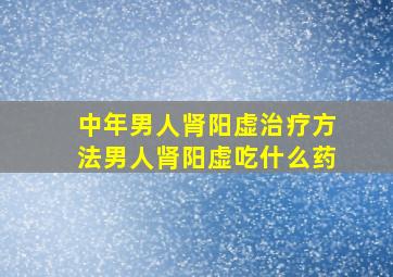 中年男人肾阳虚治疗方法男人肾阳虚吃什么药