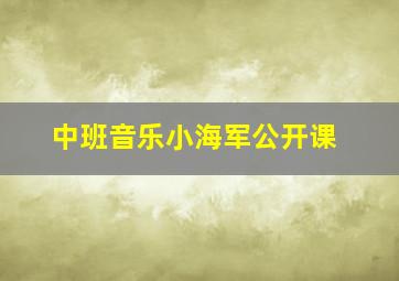 中班音乐小海军公开课