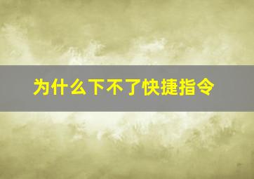 为什么下不了快捷指令