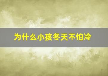 为什么小孩冬天不怕冷