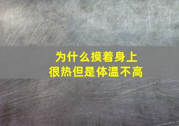 为什么摸着身上很热但是体温不高