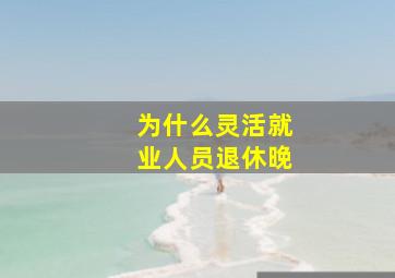 为什么灵活就业人员退休晚