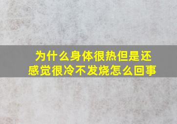 为什么身体很热但是还感觉很冷不发烧怎么回事