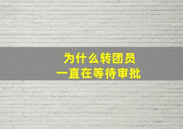 为什么转团员一直在等待审批