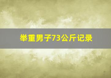 举重男子73公斤记录