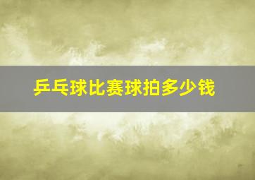 乒乓球比赛球拍多少钱