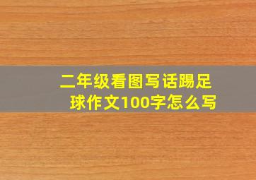 二年级看图写话踢足球作文100字怎么写