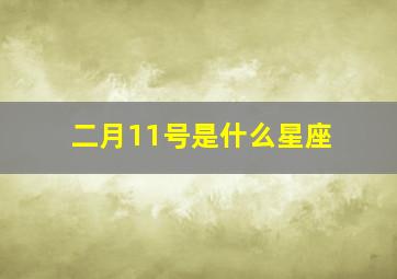 二月11号是什么星座