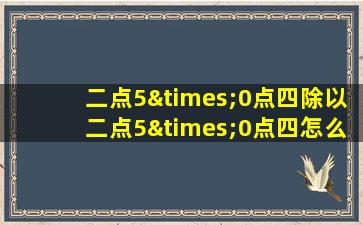 二点5×0点四除以二点5×0点四怎么写