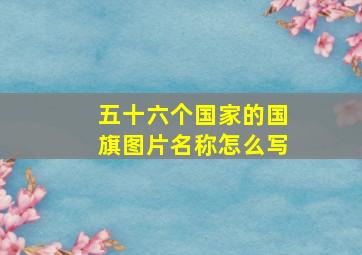 五十六个国家的国旗图片名称怎么写