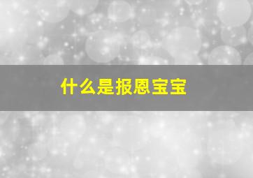 什么是报恩宝宝