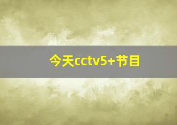 今天cctv5+节目