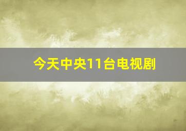 今天中央11台电视剧